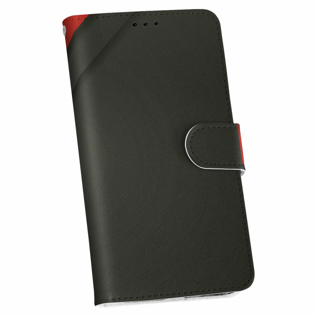 SO-04D Xperia GX エクスペリア so04d docomo ドコモ カバー 手帳型 レザー ケース 手帳タイプ フリップ ダイアリー 二つ折り 革 黒 ブラック 赤 レッド 模様 クール 008515