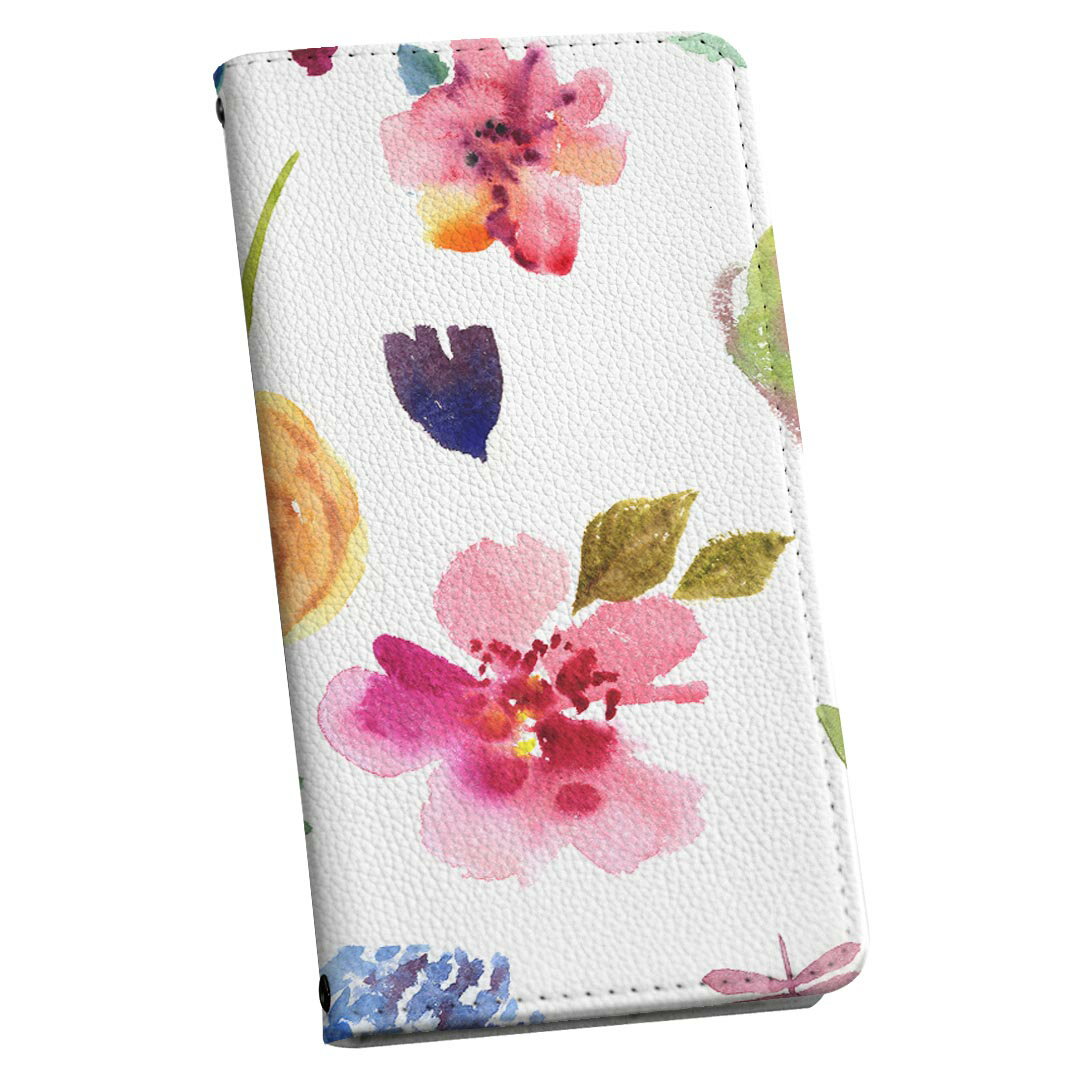 iPod touch 7(2019)/6(2015) アイポッドタッチ 第7世代 第6世代 ケース カバー スマホケース スマホカバー 手帳型 手帳タイプ 革 igcase 008752 フラワー 花 フラワー 水彩 カラフル