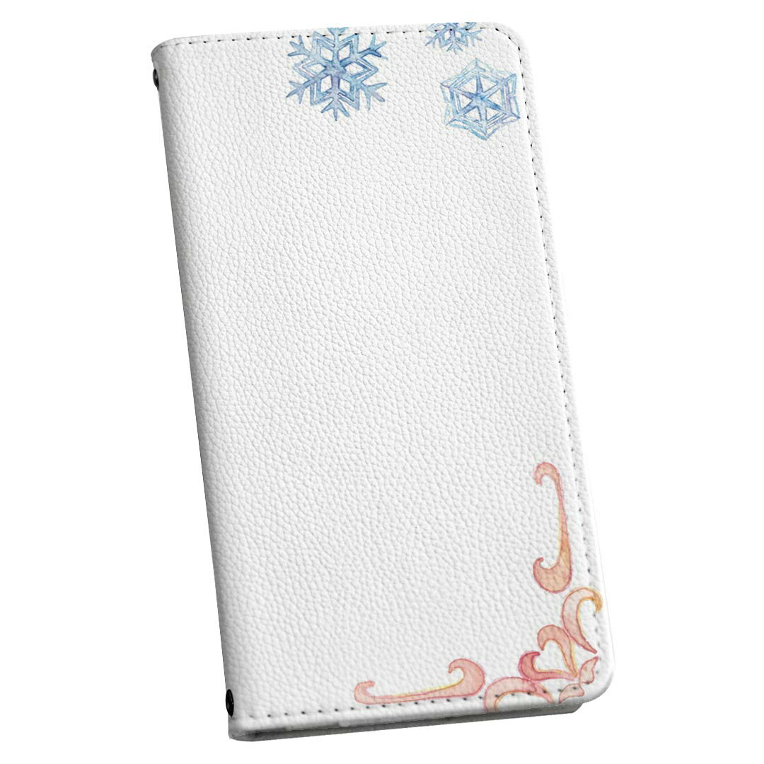 乐天商城 - Galaxy Note20 Ultra 専用 ケース カバー SCG06 au 手帳 スマコレ igcase 手帳型 レザー 手帳タイプ 革 スマホケース スマホカバー ギャラクシ 010175 風景　雪　結晶　水彩