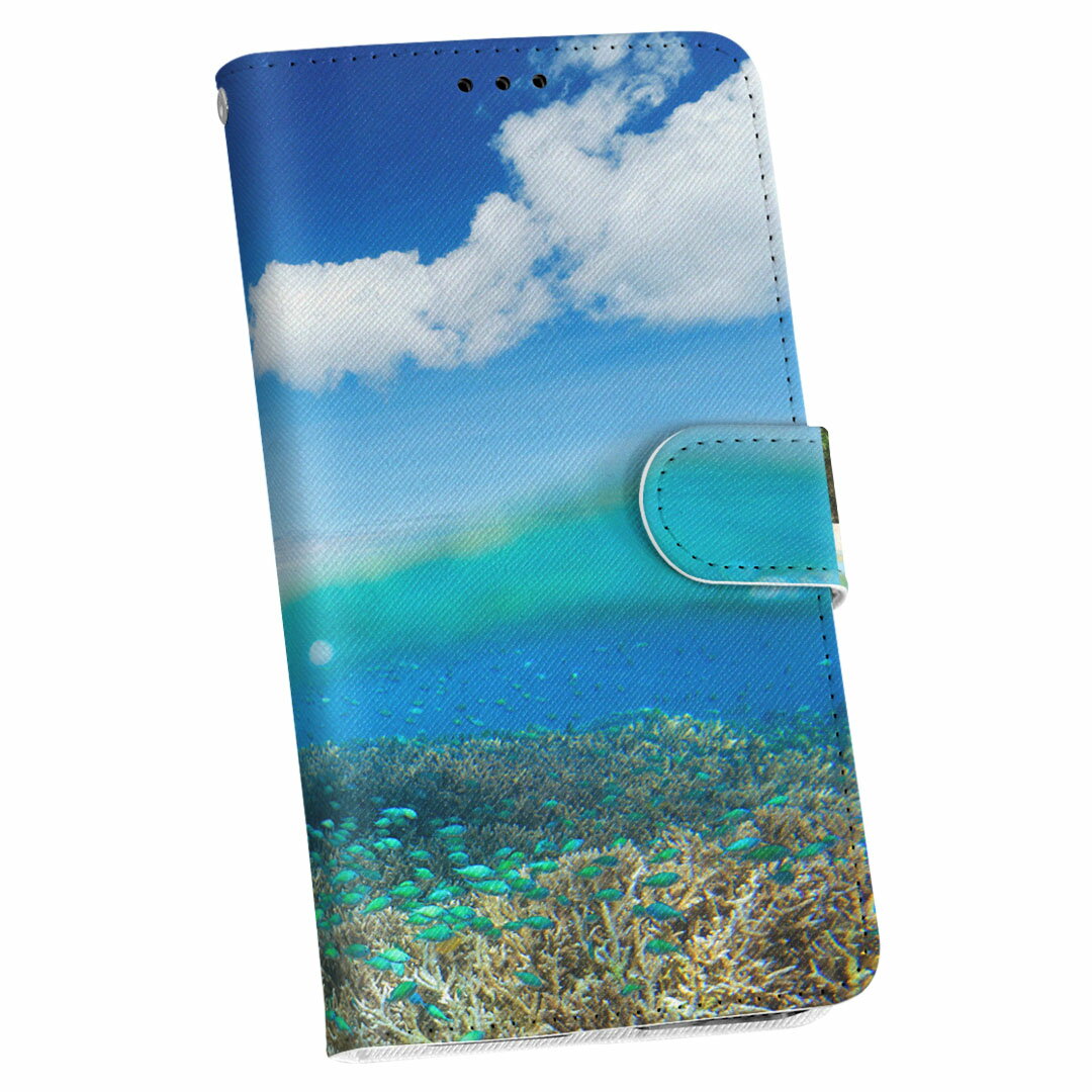 AQUOS Sense5G 専用 ケース カバー SH-53A docomo ドコモ 手帳 igcase スマコレ 手帳型 スマホケース スマホカバー 010843 海　砂浜　写真