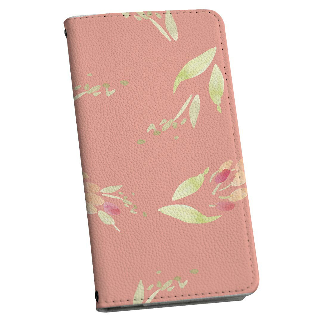SHL22 AQUOS PHONE SERIE アクオスフォン shl22 au エーユー 手帳型 レザー 手帳タイプ フリップ ダイアリー 二つ折り 革 花　フラワー　ピンク 011068