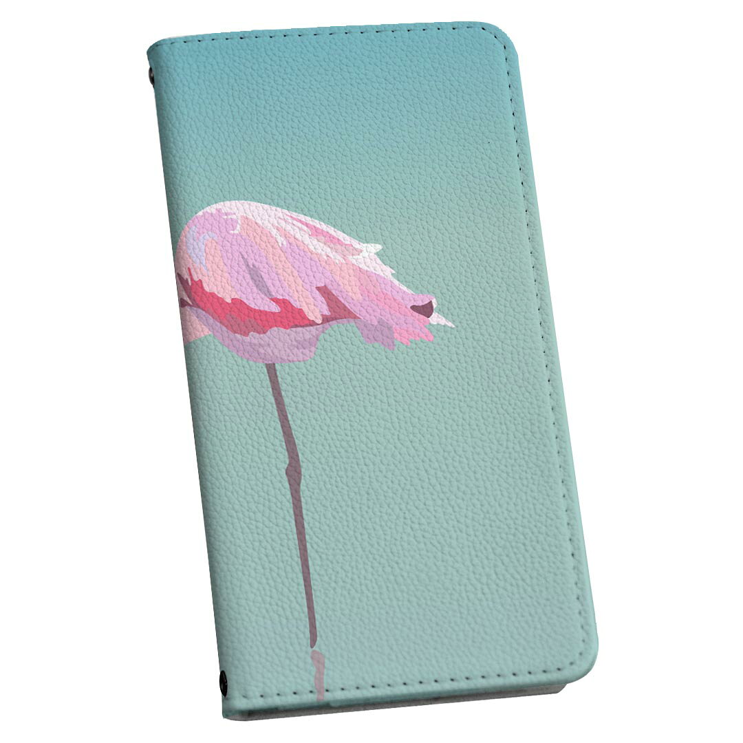 XPERIA XZ1 Compact SO-02K エクスペリア so02k スマホケース スマホカバー ケース カバー　手帳型 手帳タイプ 革 igcase 011652 フラミンゴ　水辺　動物