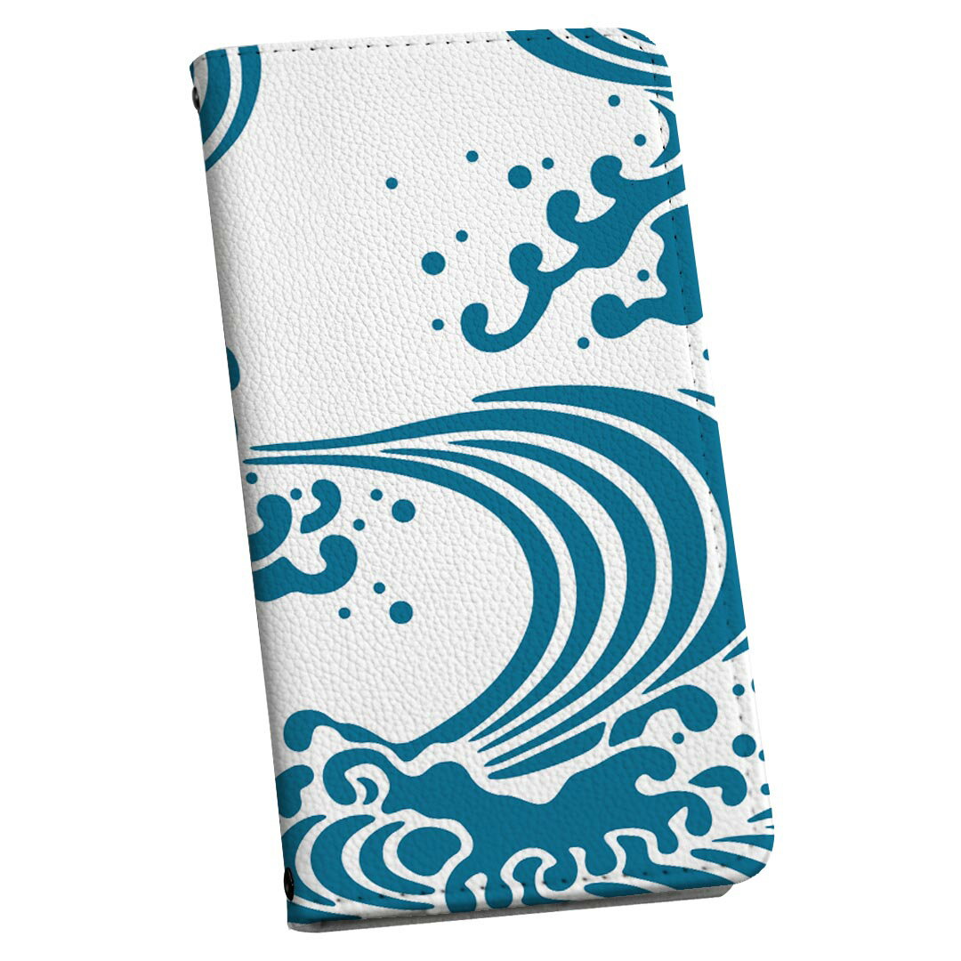 AQUOS Sense4 専用 ケース カバー SH-41A SH-RM15 SH-M15 A003SH 手帳 igcase スマコレ 手帳型 スマホケース スマホカバー 012075 波 海 模様