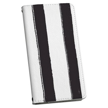 SCV39 Galaxy S9+ ギャラクシー エスナインプラス au エーユー scv39 手帳型 スマホ カバー カバー レザー ケース 手帳タイプ フリップ ダイアリー 二つ折り 革 012613 ストライプ モノトーン 白黒