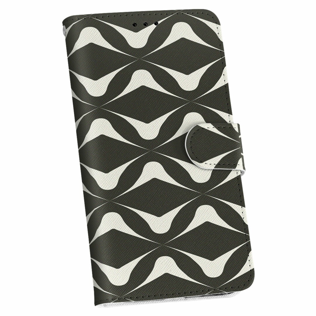 SO-03L Xperia 1 エクスペリア ワン docomo ドコモ so03l 手帳型 スマホ カバー カバー レザー ケース 手帳タイプ フリップ ダイアリー 二つ折り 革 012704 黒　白　模様