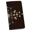 Xperia XZ2 Compact SO-05K エクスペリア so05k スマホケース スマホカバー ケース カバー 手帳型 手帳タイプ 革 igcase 014489 ネイティブ柄 模様(2)