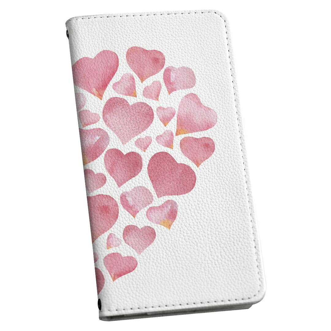 702SO XPERIA XZ2 エクスペリア エックスゼットツー 702so softbank ソフトバンク 手帳型 スマホ カバー カバー レザー ケース 手帳タイプ フリップ ダイアリー 二つ折り 革 015366 ハート ラブリー ピンク 英字