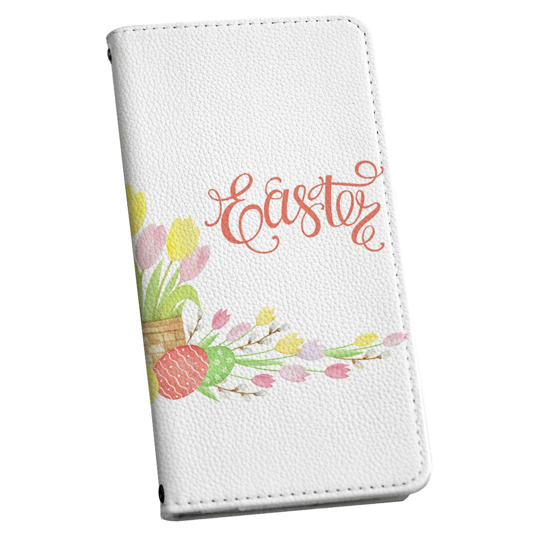 701SH AQUOS R Compact ソフトバンク softbank 701sh 手帳型 スマホ カバー カバー レザー ケース 手帳タイプ フリップ ダイアリー 二つ折り 革 015394 イースター　たまご　とり　うさぎ　パステルのサムネイル