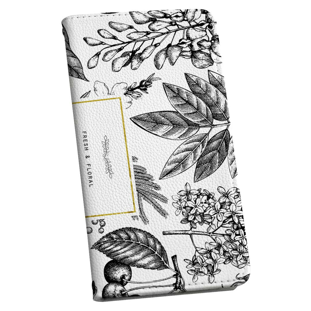 乐天商城 - AQUOS zero2 アクオス ゼロツー aquoszero2 ソフトバンク softbank 手帳型 スマホ カバー カバー レザー ケース 手帳タイプ フリップ ダイアリー 二つ折り 革 015670 木　樹木　自然　植物　モノクロ