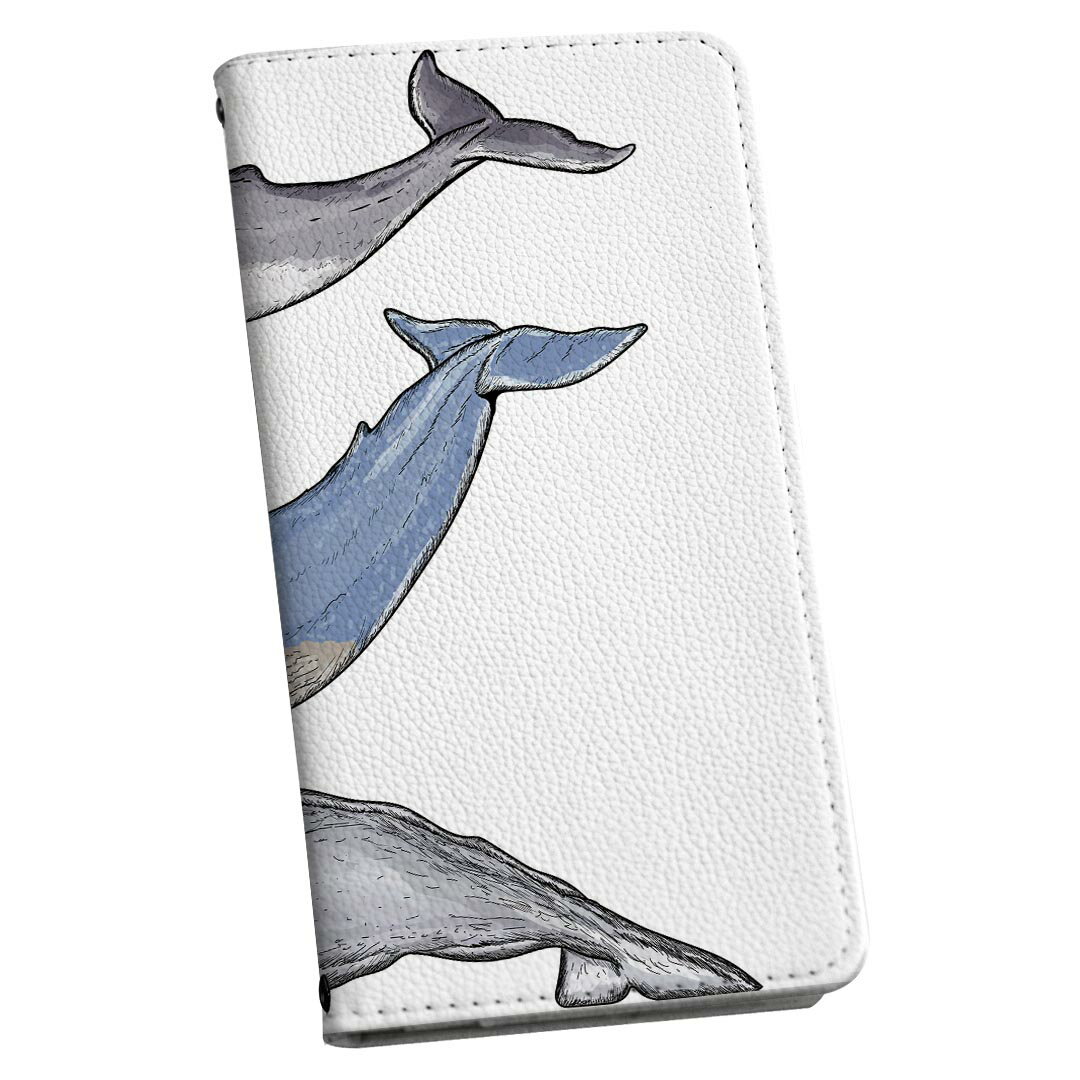 Xperia XZ2 Compact SO-05K エクスペリア so05k スマホケース スマホカバー ケース カバー　手帳型 手帳タイプ 革 igcase 015851 魚　くじら　海