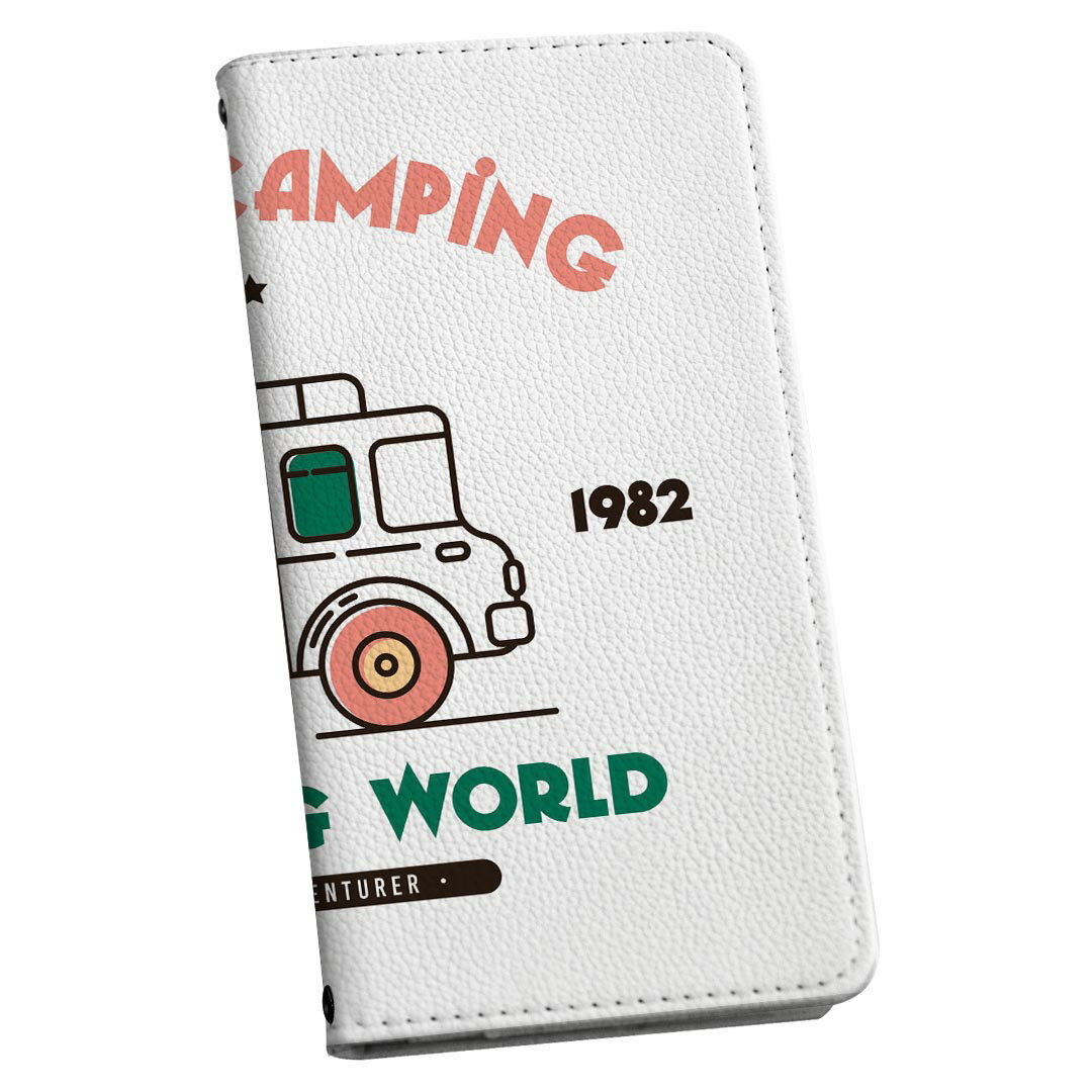 Mobile Phone Cases - SHV44 AQUOS R3 アクオス アールスリー shv44 au エーユー 手帳型 スマホ カバー カバー レザー ケース 手帳タイプ フリップ ダイアリー 二つ折り 革 016247 車　キャンプ　英語
