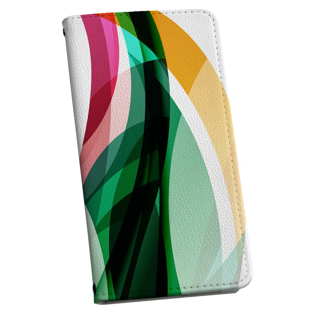XPERIA XZ1 Compact SO-02K エクスペリア so02k スマホケース スマホカバー ケース カバー　手帳型 手帳タイプ 革 igcase 016286 カラフル　螺線