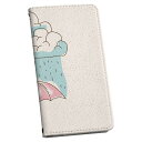 Xperia XZ2 Compact SO-05K エクスペリア so05k スマホケース スマホカバー ケース カバー 手帳型 手帳タイプ 革 igcase 016324 傘 梅雨 モノクロ