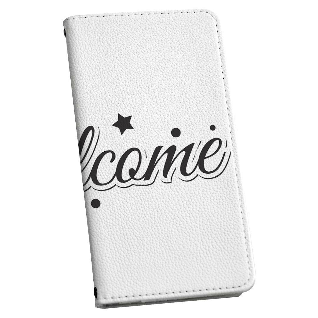 igcase Xperia 1 ii 専用 ケース 手帳型 SOG01 au スマコレ 手帳型 レザー 手帳タイプ 革 スマホケース スマホカバー 016408 英語　英文　星　モノクロ