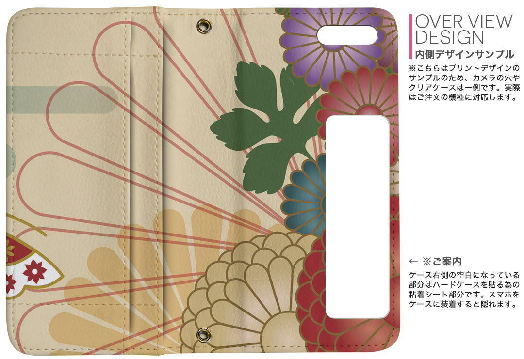 SCV42 Galaxy S10+ ギャラクシー エステンプラス au エーユー scv42 両面プリント 裏表 内側 内面 スマホ カバー レザー ケース 手帳タイプ フリップ ダイアリー 二つ折り 革 フルデザイン 000166 和柄　菊　蓮　花　赤