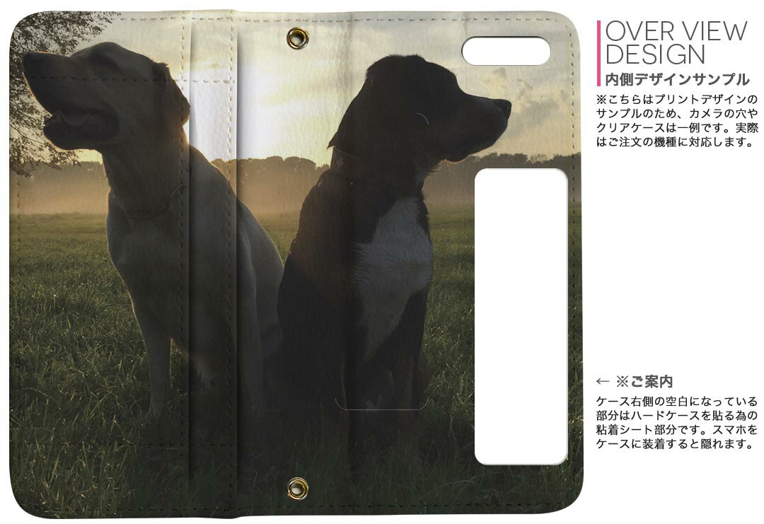 SC-03L Galaxy S10 ギャラクシー エステン docomo ドコモ sc03l 両面プリント 裏表 内側 内面 スマホ カバー レザー ケース 手帳タイプ フリップ ダイアリー 二つ折り 革 フルデザイン 006937 写真　犬