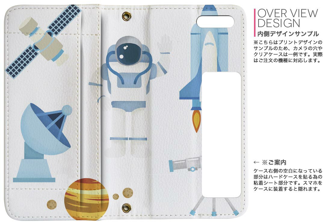 Pixel 3XL Google pixel3xl グーグル ピクセル3XL simfree SIMフリー 手帳型 両面プリント 裏表 内側 内面 スマホ カバー レザー ケース 手帳タイプ フリップ ダイアリー 二つ折り 革 フルデザイン 014998 宇宙　イラスト　ロケット