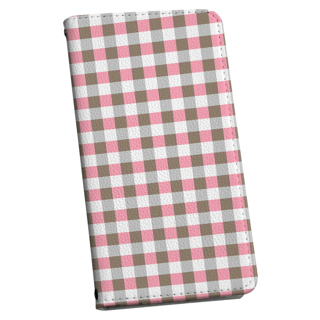 Galaxy S25 Ultra 用 SC-52F / SCG32 共通対応 sc52f 手帳型ケース ストラップ付き ショルダー スマホ 落下防止 手帳型 マグネット式 ピタッと閉まる スマホカバー 肩掛け 斜めかけ 000111 チェック　ギンガム　ピンク
