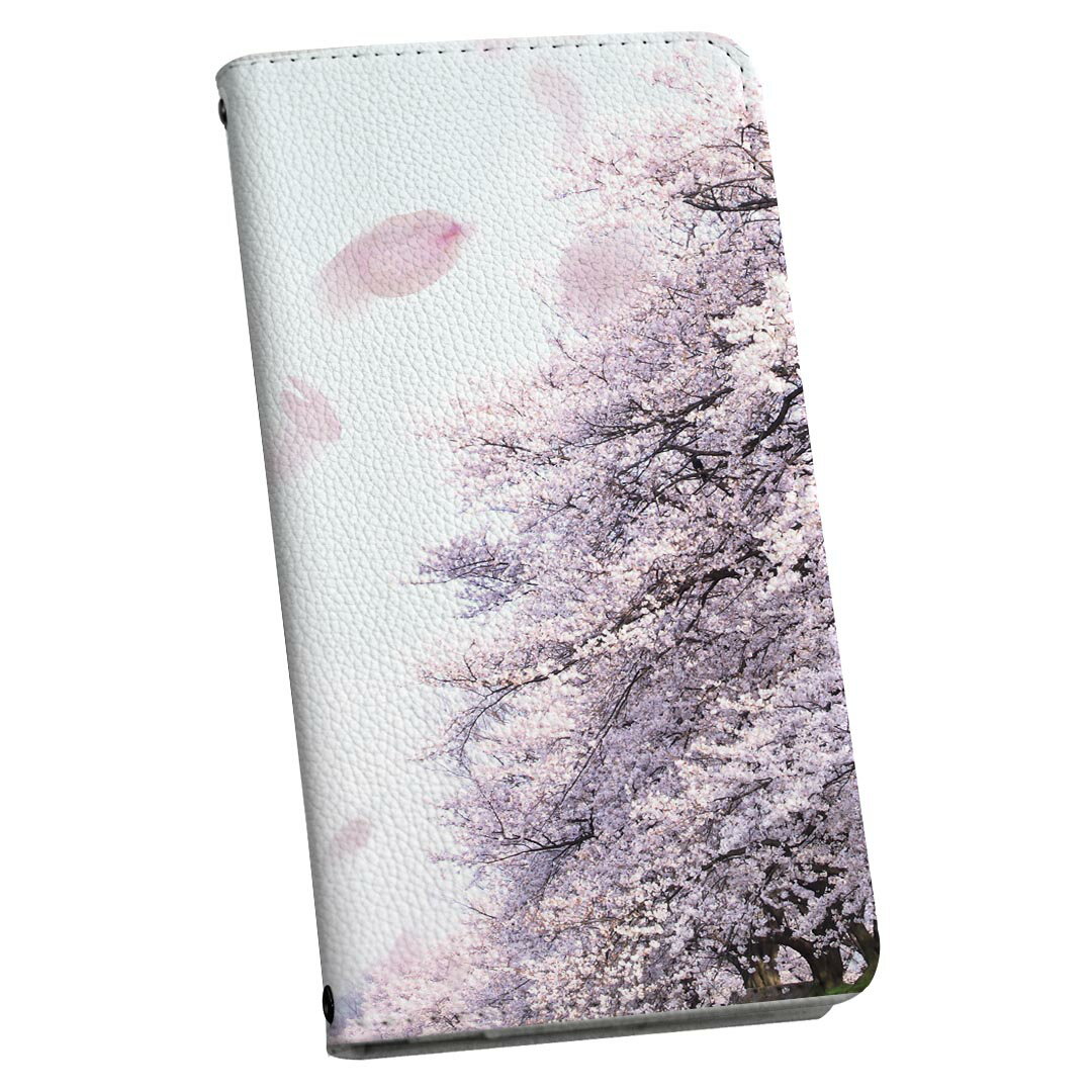 スマホケース 最新機種対応 スマホカバー 手帳型 マグネット式 フリップ ほぼ全機種対応 iPhone Xperia AQUOS Galaxy Arrows Huaweiなど ケース カバー 手帳タイプ 革 igcase 000123 桜　花道　春