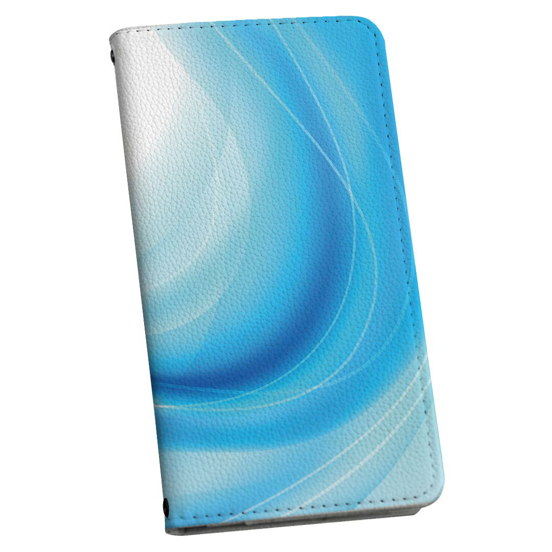 Mobile Phone - AQUOS sense9 用 手帳型ケース SH-53E / SHG14 / SH-M29 共通対応 カバー 手帳型 マグネット式 ピタッと閉まる レザーケース sh53e カード収納 ポケット igcase 000207 青　模様　シンプル