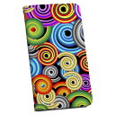 らくらくスマートフォン me F-01L 専用 ケース カバー 手帳型 マグネット式 ピタッと閉まる レザーケース f01l カード収納 ポケット igcase 000501 ナルト カラフル