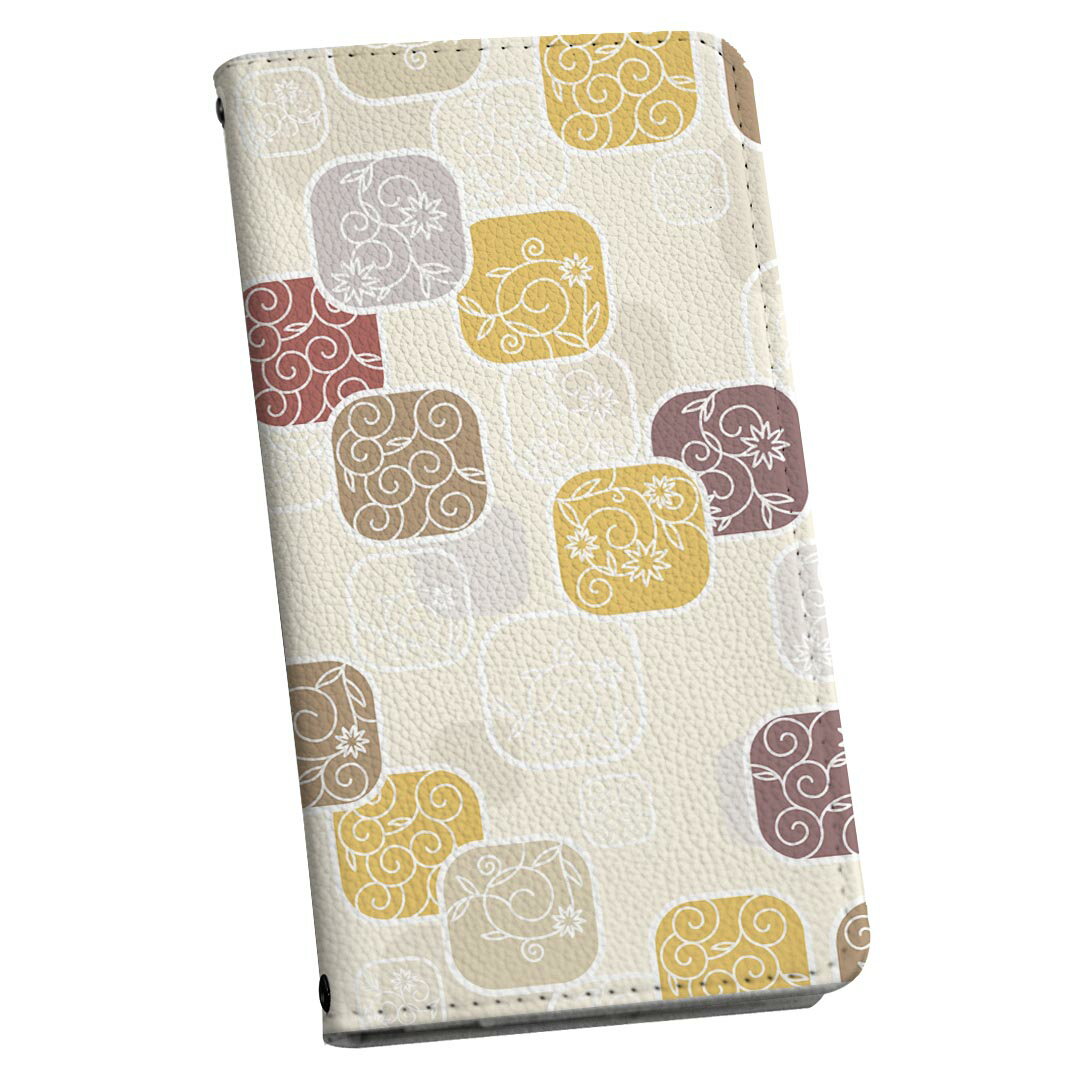 arrows N F-51C 用 ケース カバー 手帳型 マグネット式 ピタッと閉まる レザーケース f51c カード収納 ポケット 000510 和風　モダン