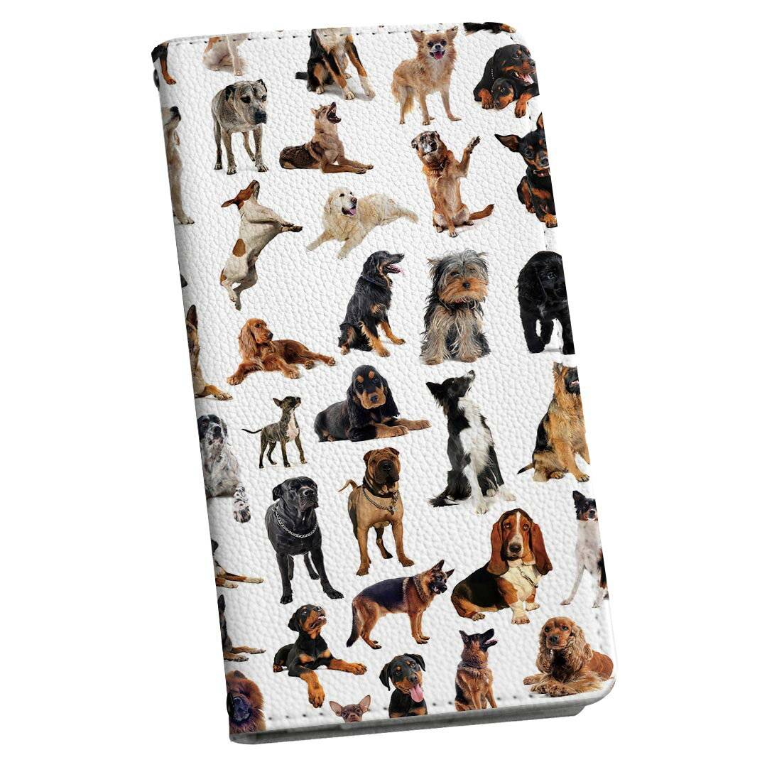 Xperia 10 V SO-52D / SOG11 / A302SO / XQ-DC44 エクスペリア 専用 ケース カバー 手帳型 マグネット式 ピタッと閉まる レザーケース so52d カード収納 ポケット igcase 000911 犬　動物