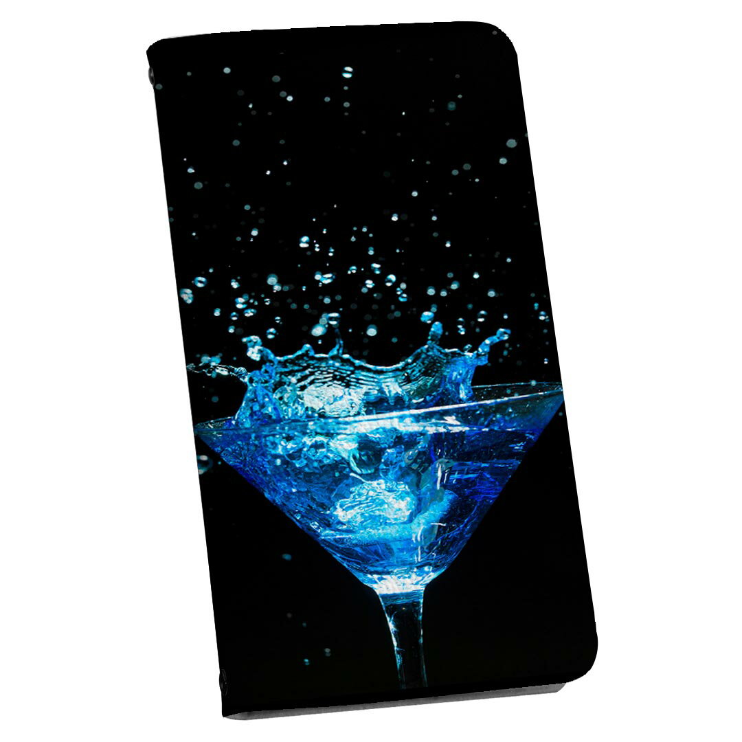 OPPO A54 5G OPG02 専用 ケース カバー 手帳型 oppoa54 マグネット式 ピタッと閉まる レザーケース カード収納 ポケット igcase 001534 カクテル　青