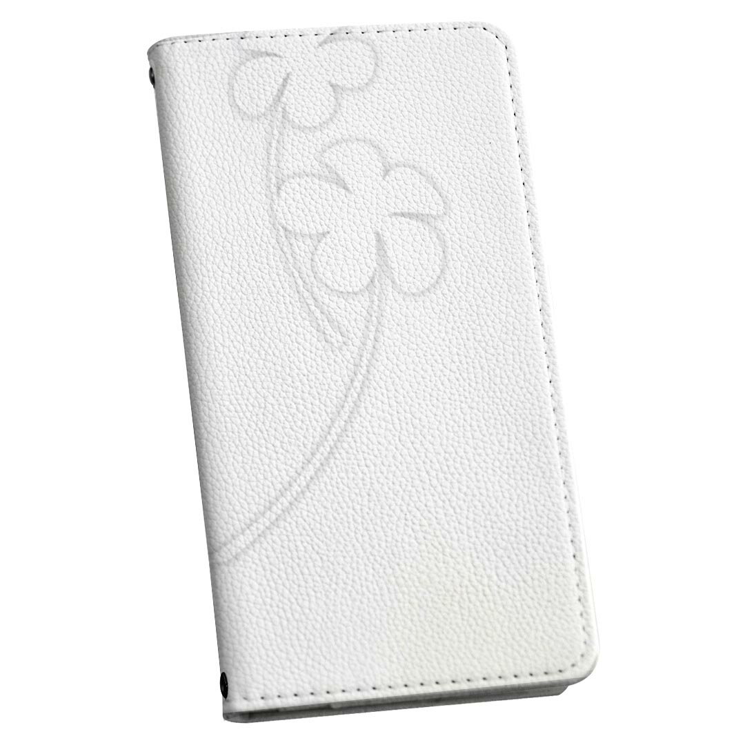 らくらくスマートフォン F-52B 専用 ケース カバー 手帳型 マグネット式 ピタッと閉まる レザーケース f52b カード収納 ポケット igcase 001791 花　　緑　青
