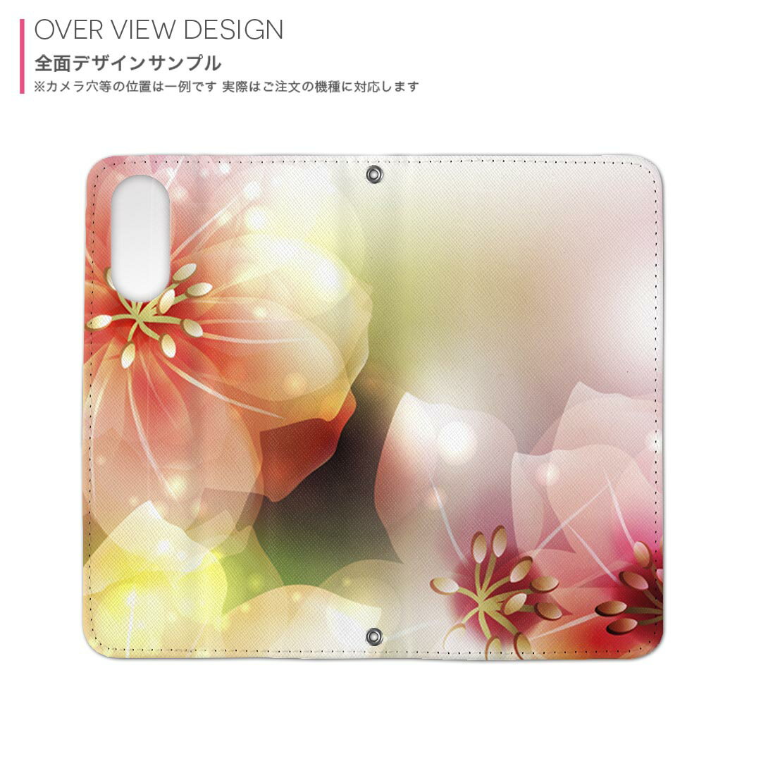 AQUOS PHONE ZETA SH-06E アクオスフォンゼータ 専用 ケース カバー 手帳型 マグネット式 ピタッと閉まる レザーケース sh06e カード収納 ポケット igcase 001990 花　　カラフル