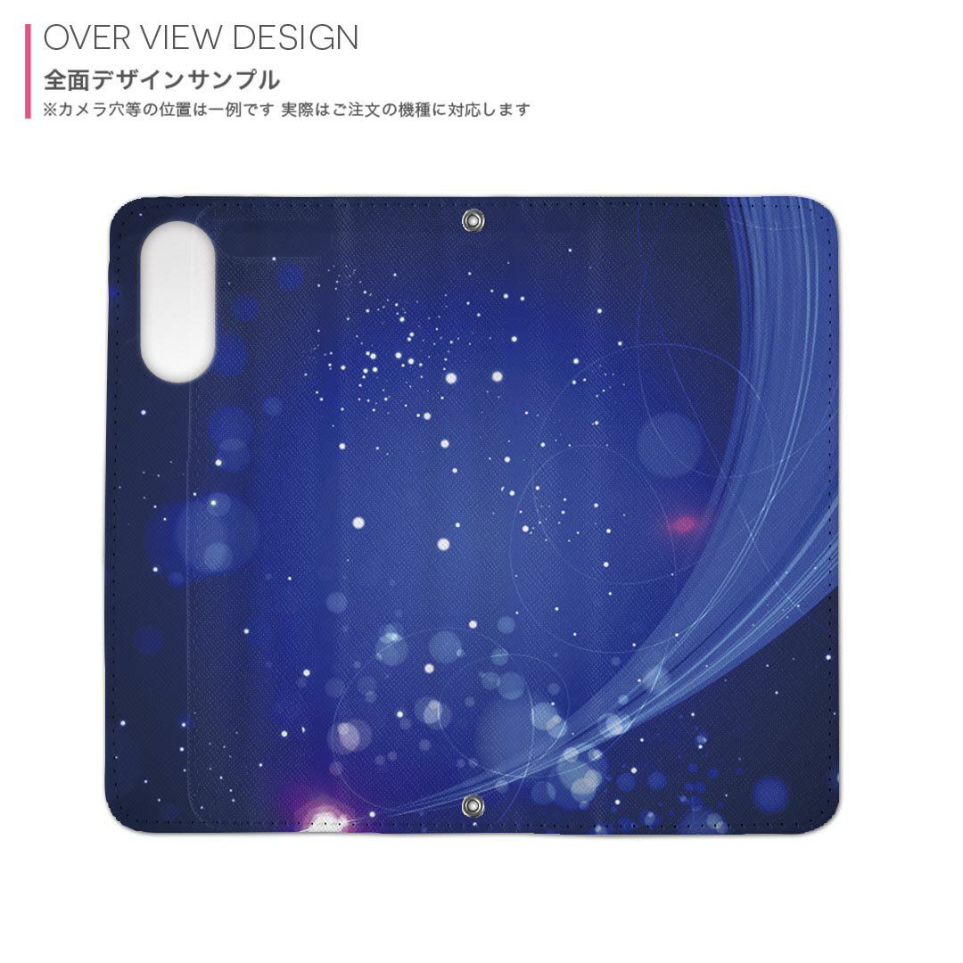 iPhone16plus 6.7インチ 専用 各キャリア iPhone 16 plus 共通対応 内側プリント iphone16plus 対応 ケース カバー 手帳型 マグネット式 ピタッと閉まる レザーケース カード収納 ポケット 002278 宇宙　青