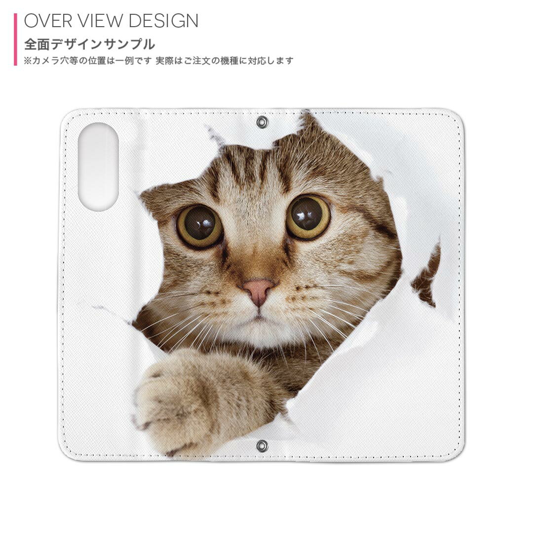 Galaxy A25 用 SC-53F / SCG33 共通対応 内側プリント ギャラクシーa25 5G 対応 ケース カバー 手帳型 マグネット式 ピタッと閉まる レザーケース カード収納 ポケット 002783 猫　動物　写真