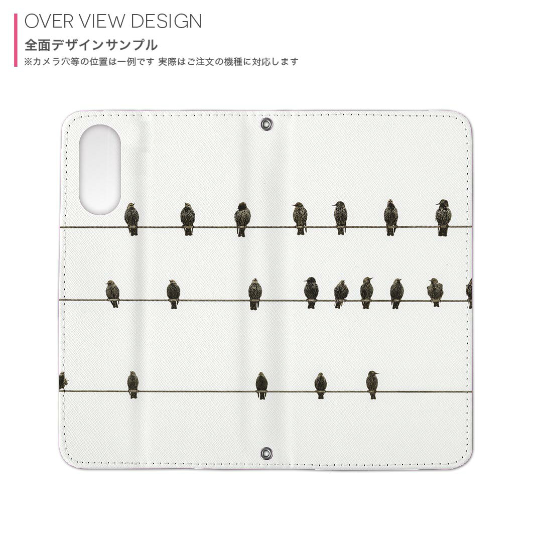 スマコレのAQUOS ZETA SH-04H アクオスフォン ゼータ sh04h 専用 ケース カバー 手帳型 マグネット式 ピタッと閉まる レザーケース カード収納 ポケット igcase 023567 鳥　動物　アニマル｜アングル2