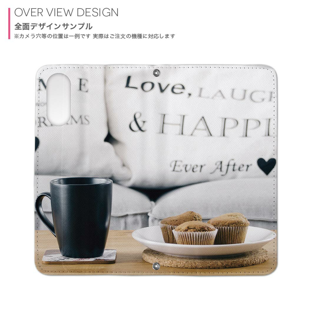 iPhone16plus 6.7インチ 専用 各キャリア iPhone 16 plus 共通対応 内側プリント iphone16plus 対応 ケース カバー 手帳型 マグネット式 ピタッと閉まる レザーケース カード収納 ポケット 025654 コーヒー　テーブル　マフィン　インテリア