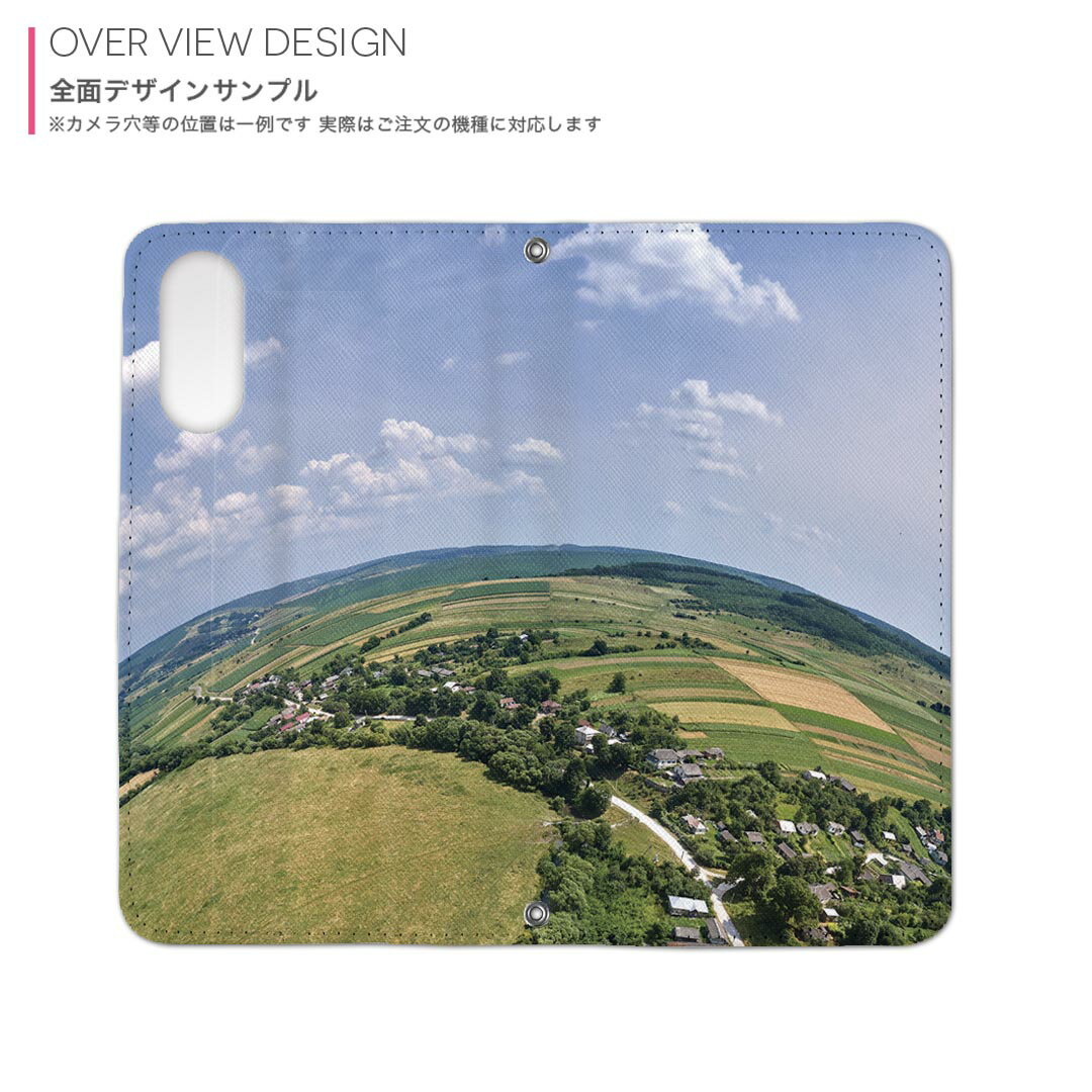 iPhone 16e 用 手帳型ケース ガラスフィルム 2枚 セット 各キャリア 共通対応 手帳型ケース カバー マグネット式 ピタッと閉まる レザーケース カード収納 ポケット igcase 033634 田園 風景