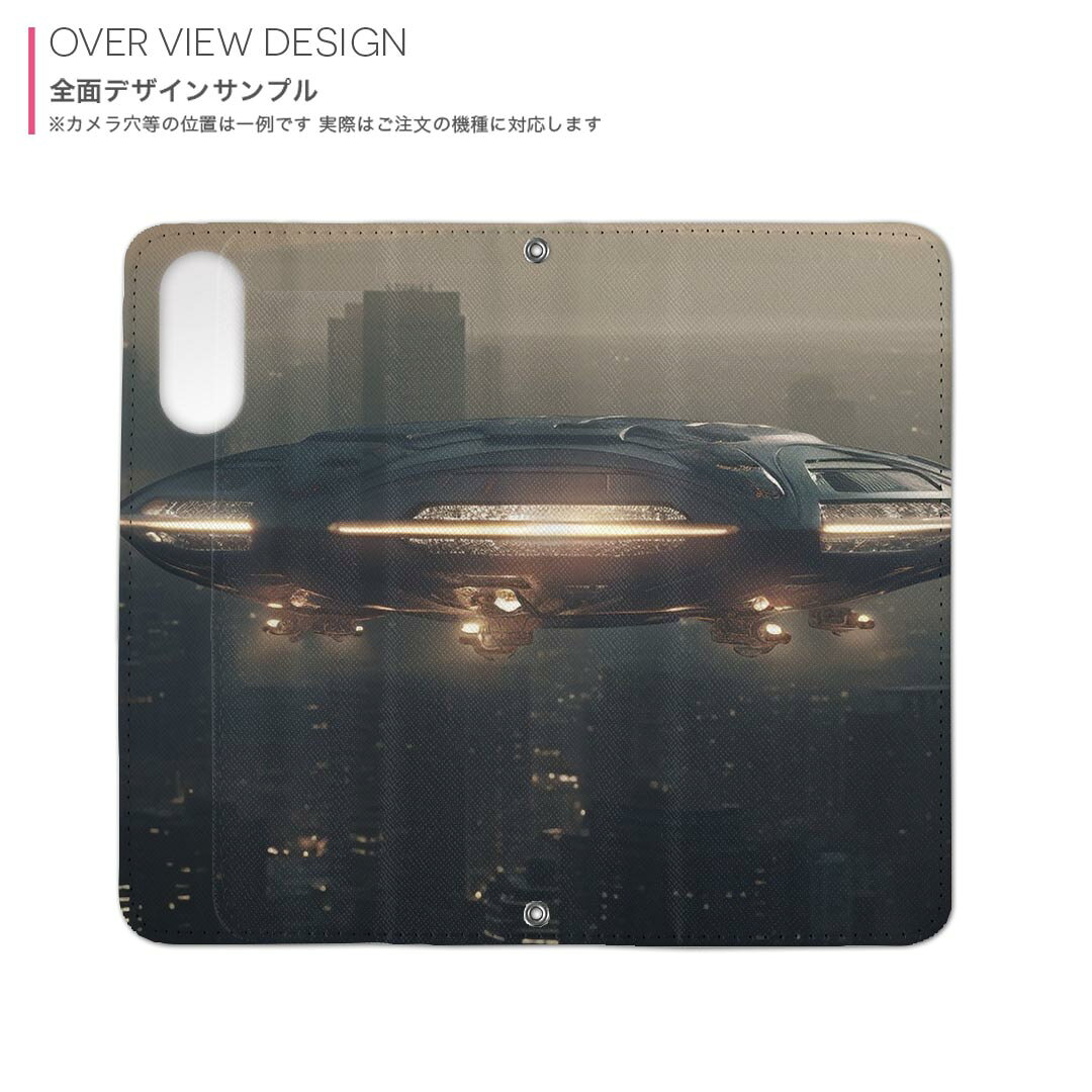 AQUOS R2 SH-03K アクオスR2 対応 内側プリント sh03k 対応 ケース カバー 手帳型 マグネット式 ピタッと閉まる レザーケース カード収納 ポケット 033846 宇宙船