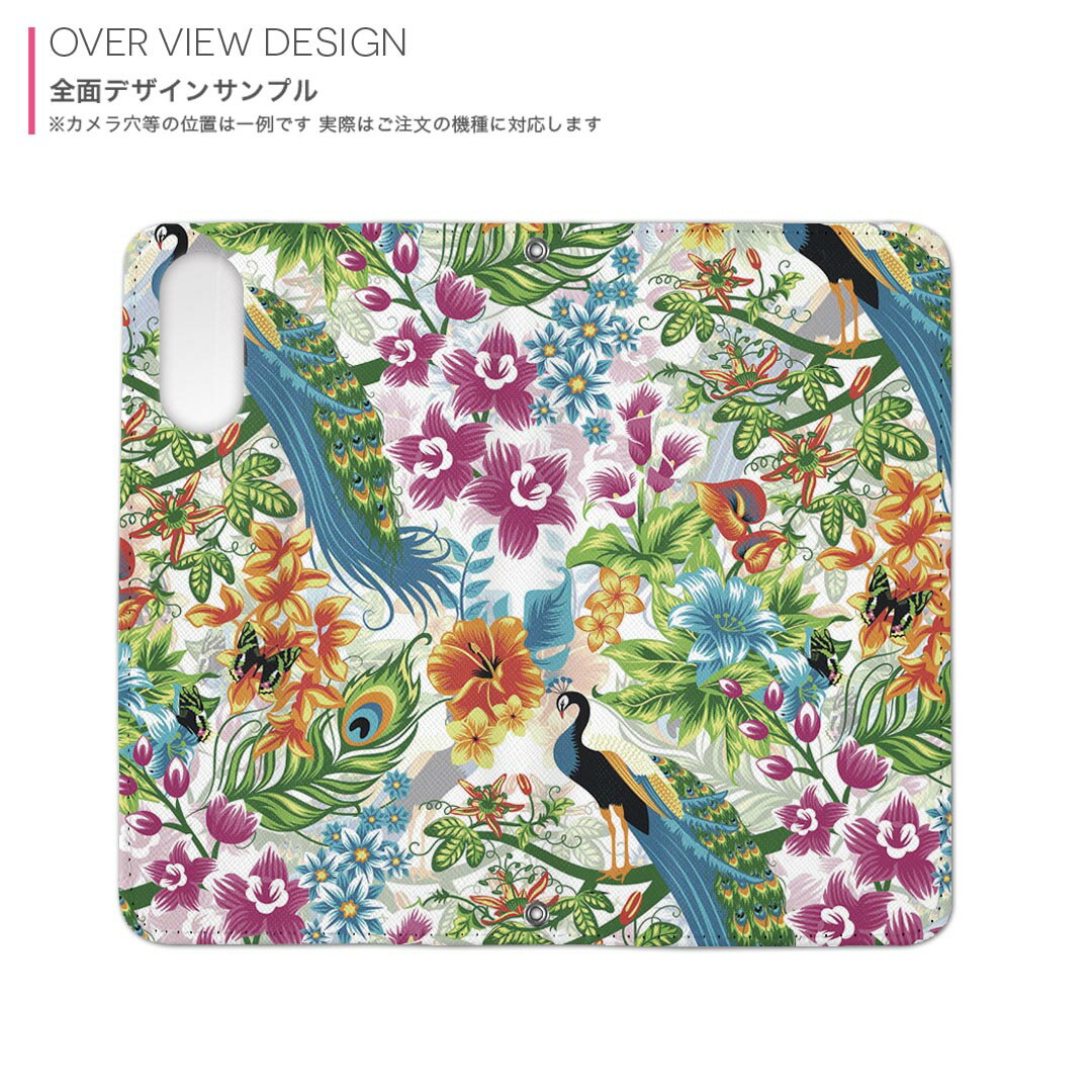 iPhone15promax 6.7インチ 専用 各キャリア iPhone15 Pro Max プロマックス 共通対応 内側プリント 対応 ケース カバー 手帳型 マグネット式 ピタッと閉まる レザーケース カード収納 ポケット 005408 鳥　動物　模様　花