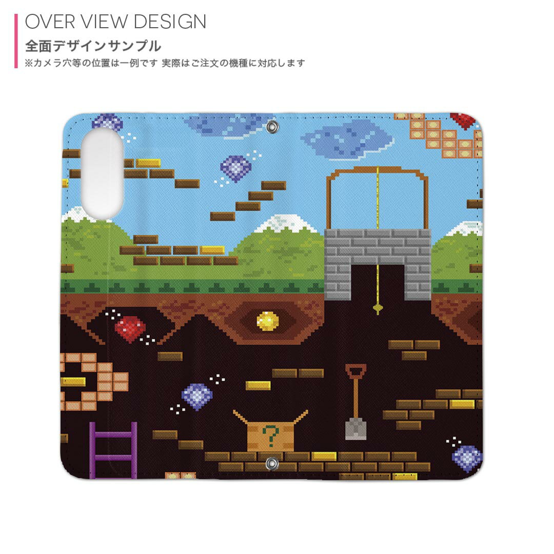 iPhone16pro 6.3インチ 専用 各キャリア iPhone 16 pro 共通対応 用 内側プリント ケース カバー 手帳型 マグネット式 ピタッと閉まる レザーケース カード収納 ポケット 007378 ドット　ゲーム　カラフル