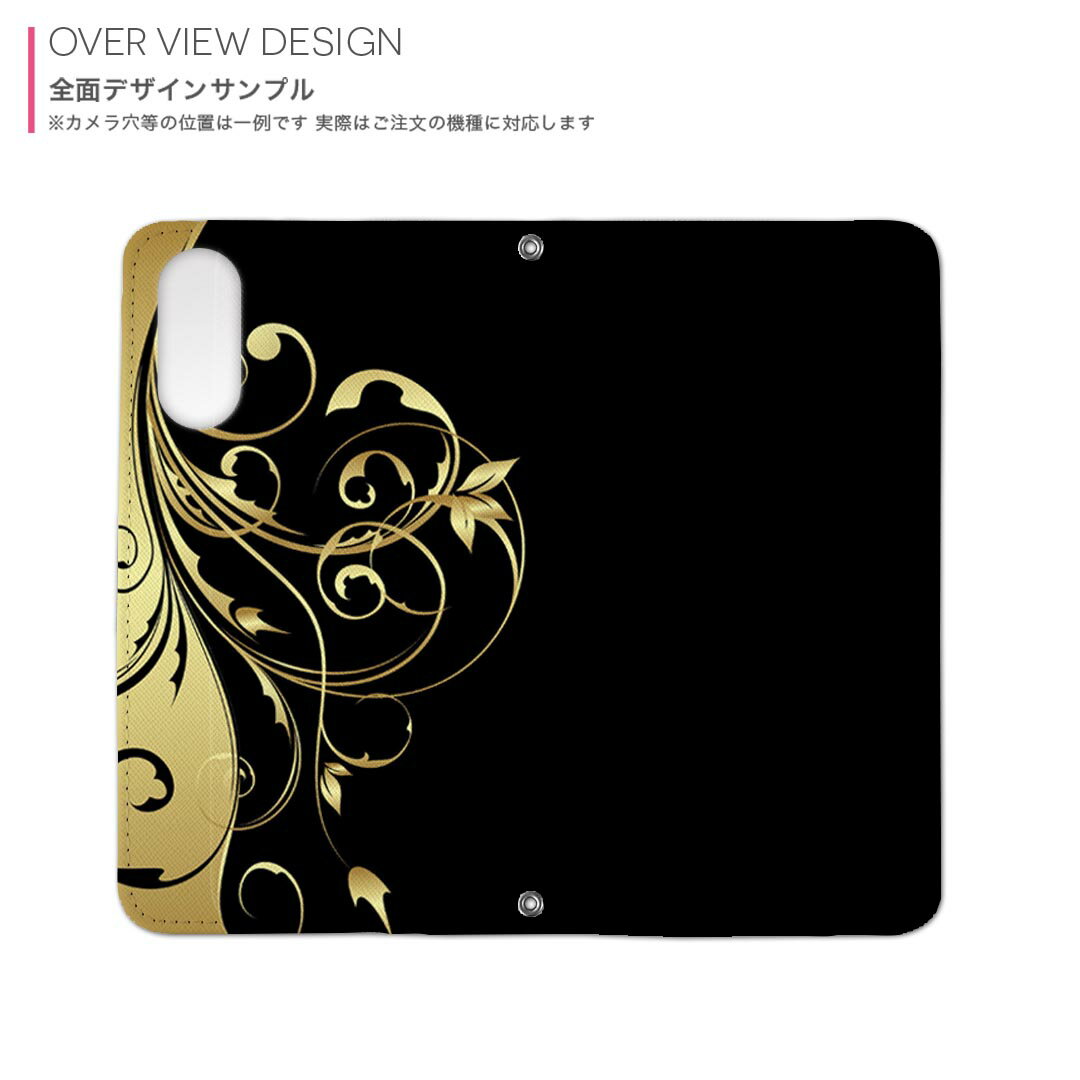 BASIO active3 KYG04 ベイシオ アクティブ3 用 内側プリント kyg04 対応 ケース カバー 手帳型 マグネット式 ピタッと閉まる レザーケース カード収納 ポケット 007617 植物　黒　ブラック　イエロー