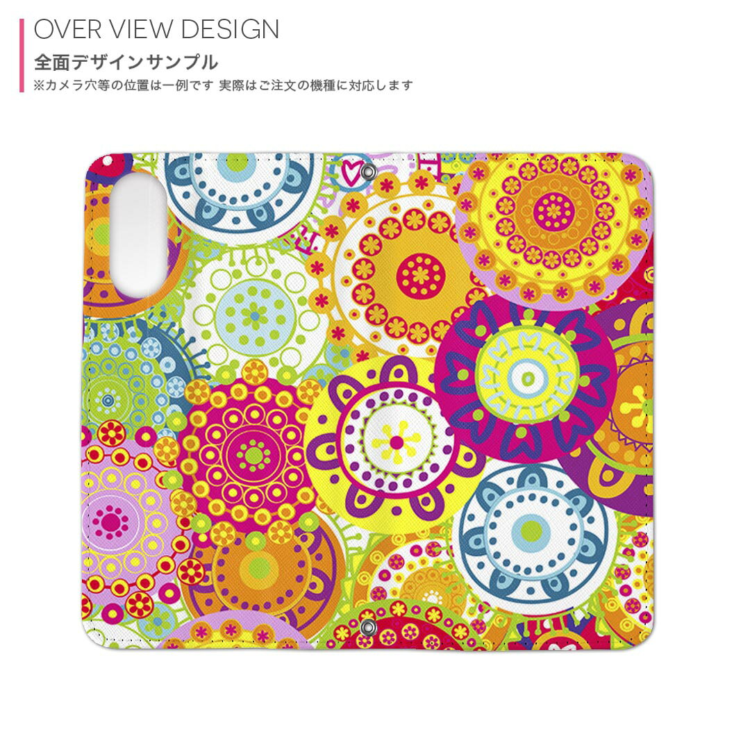 iPhone16plus 6.7インチ 専用 各キャリア iPhone 16 plus 共通対応 内側プリント iphone16plus 対応 ケース カバー 手帳型 マグネット式 ピタッと閉まる レザーケース カード収納 ポケット 008840 花　　カラフル　イラスト