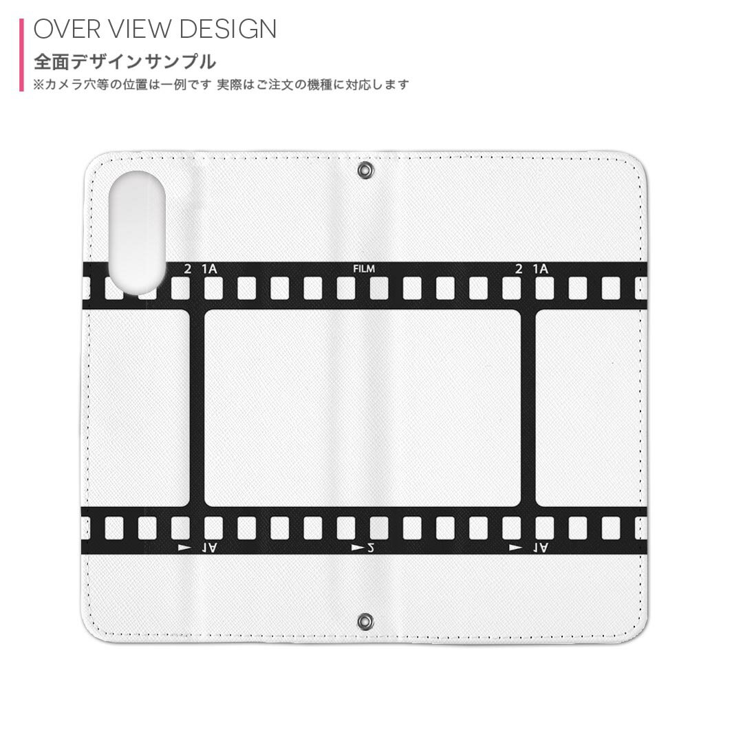 Google Pixel9a 用 両面プリント ケース カバー pixel9a 対応 ケース カバー 手帳型 マグネット式 ピタッと閉まる レザーケース カード収納 ポケット 009519 映画　フィルム　白　黒