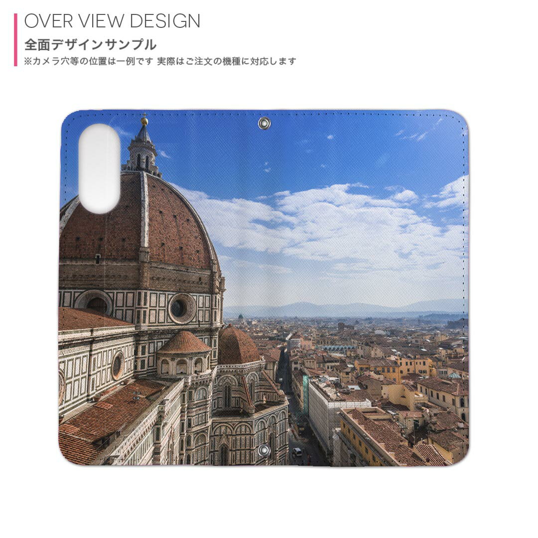 AQUOS R5G SH-51A アクオスr5g 専用 内側プリント sh51a 対応 ケース カバー 手帳型 マグネット式 ピタッと閉まる レザーケース カード収納 ポケット 009605 風景　外国　写真