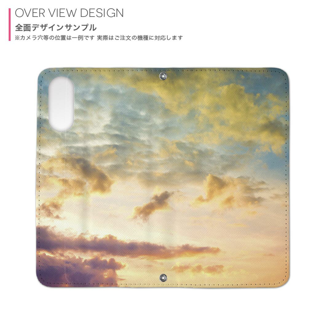 BASIO active3 KYG04 ベイシオ アクティブ3 用 内側プリント kyg04 対応 ケース カバー 手帳型 マグネット式 ピタッと閉まる レザーケース カード収納 ポケット 011092 空　写真　夕焼け
