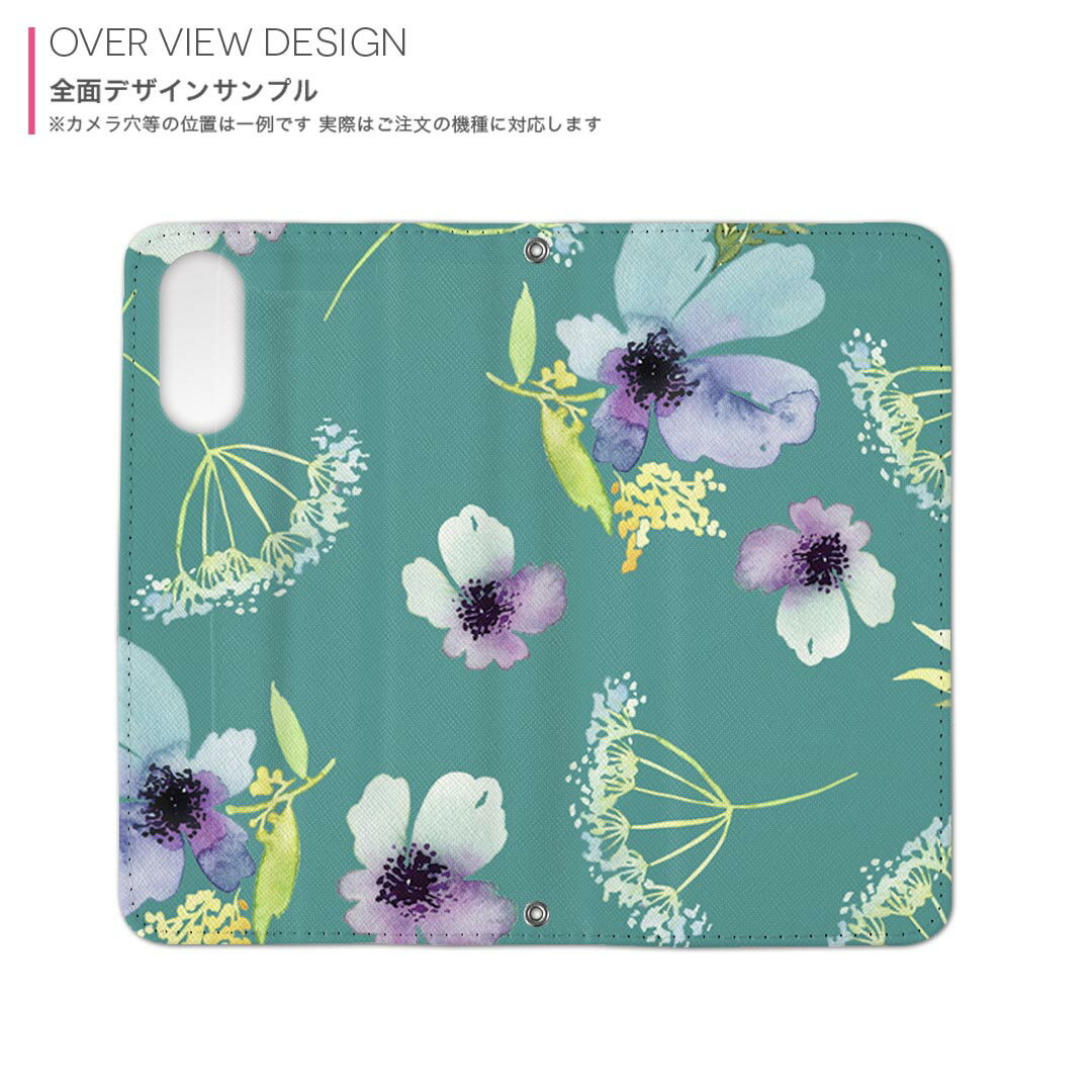 iPhone 16e 用 手帳型ケース ガラスフィルム 2枚 セット 各キャリア 共通対応 手帳型ケース カバー マグネット式 ピタッと閉まる レザーケース カード収納 ポケット igcase 011100 花　水玉　緑