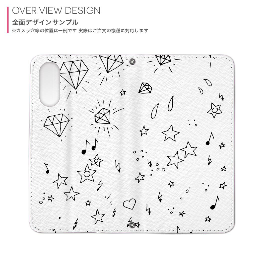iPhone16 6.1インチ 専用 各キャリア iPhone 16 共通対応 両面プリント カバー iphone16 対応 手帳型 マグネット式 ピタッと閉まる レザーケース カード収納 ポケット 012023 イラスト　かわいい　星