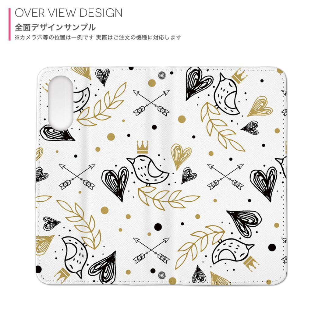 BASIO active3 KYG04 ベイシオ アクティブ3 用 内側プリント kyg04 対応 ケース カバー 手帳型 マグネット式 ピタッと閉まる レザーケース カード収納 ポケット 012548 鳥　矢　かわいい