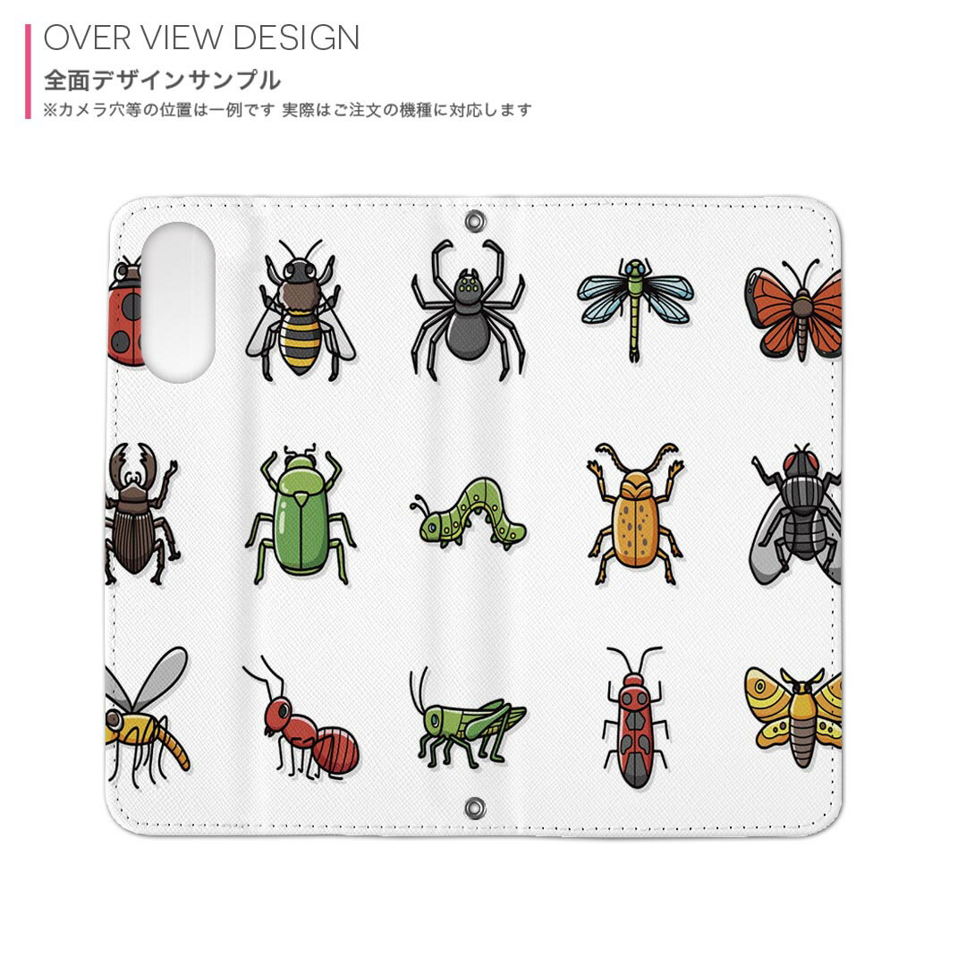 iPhone6 iphone 6/7/8 共通対応 アイフォーン 専用 ケース カバー 手帳型 マグネット式 ピタッと閉まる レザーケース iphone6 カード収納 ポケット igcase 013485 虫　昆虫　テントウムシ