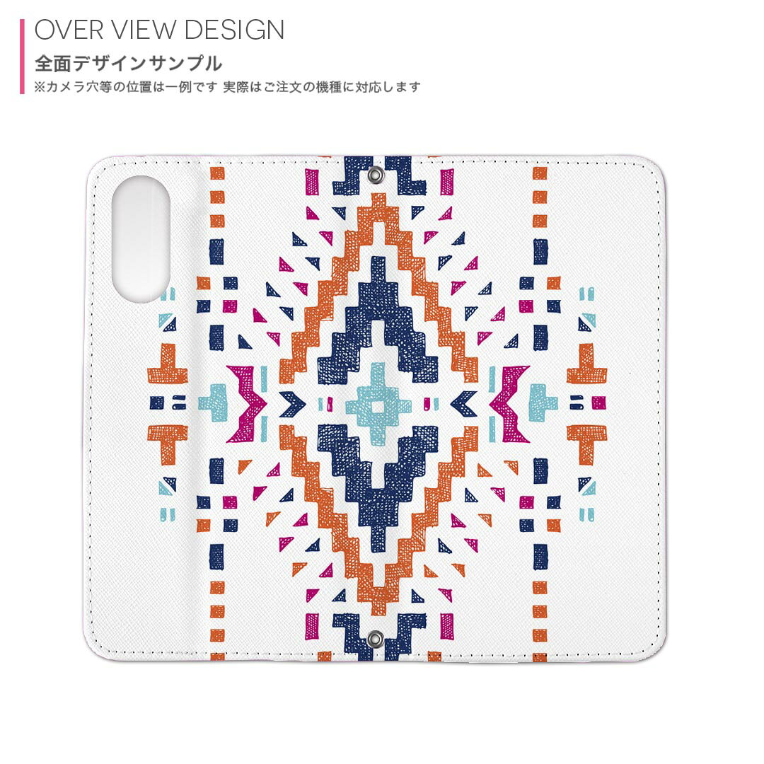 iPhone15plus 6.7 インチ 専用 各キャリア iPhone 15 plus 共通対応 内側プリント so51c 手帳型 マグネット式 ピタッと閉まる レザーケース カード収納 ポケット 014482 ネイティブ柄　模様