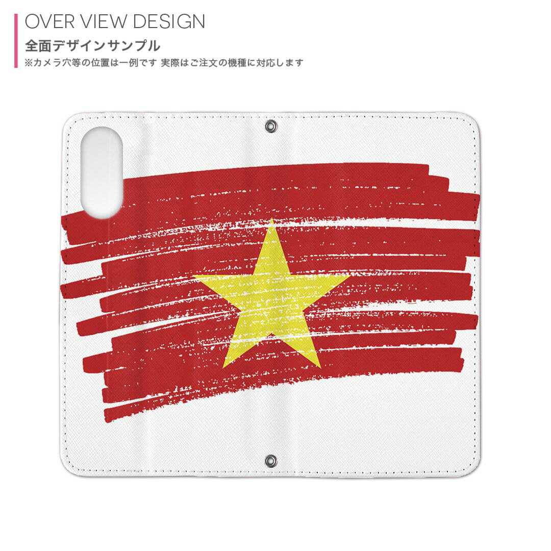 BASIO active3 KYG04 ベイシオ アクティブ3 用 内側プリント kyg04 対応 ケース カバー 手帳型 マグネット式 ピタッと閉まる レザーケース カード収納 ポケット 018599 vietnam ベトナム