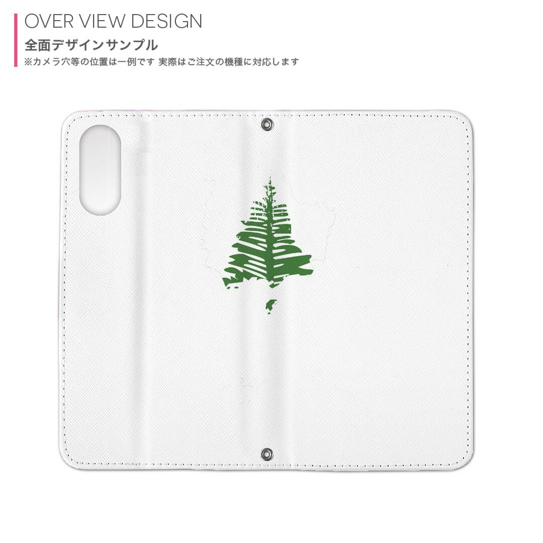 arrows N F-51C 用 内側プリント 手帳カバー f51c 対応 ケース カバー 手帳型 マグネット式 ピタッと閉まる レザーケース カード収納 ポケット 018906 norfolk_island ノーフォーク島